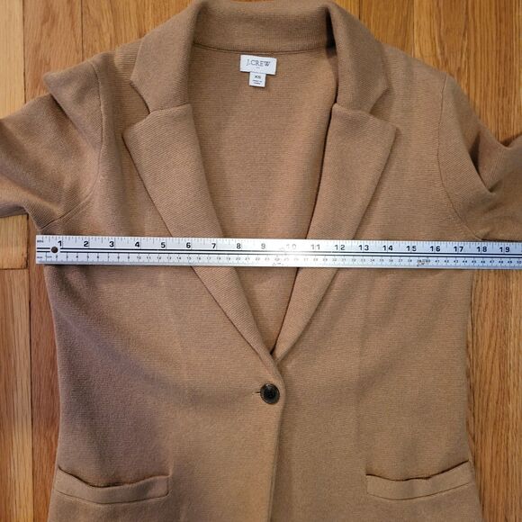 J.Crew Schoolboy Sweater Blazer, Hthr Acorn, Warm & Comfy + Professional! Sz XS - Picture 7 of 12